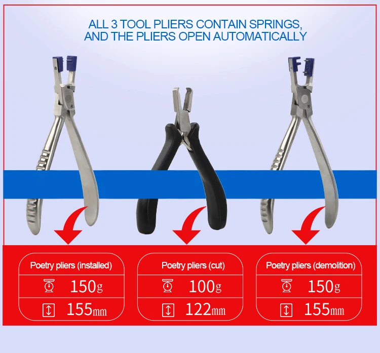 Eyeglasses Repair Maintenance Pliers Set Silhouette Plier Tool Kit Optical Shop Optical Tools Rimless Disassembly